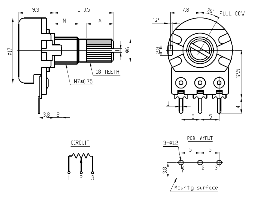10K Potentiometer Pinout, Working Datasheet Explained, 52 OFF